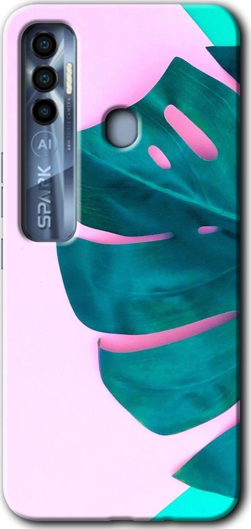 Tecno Tekno Spark 7 Pro Kılıf Hd Desen Baskılı Arka Kapak - 3D Yaprak