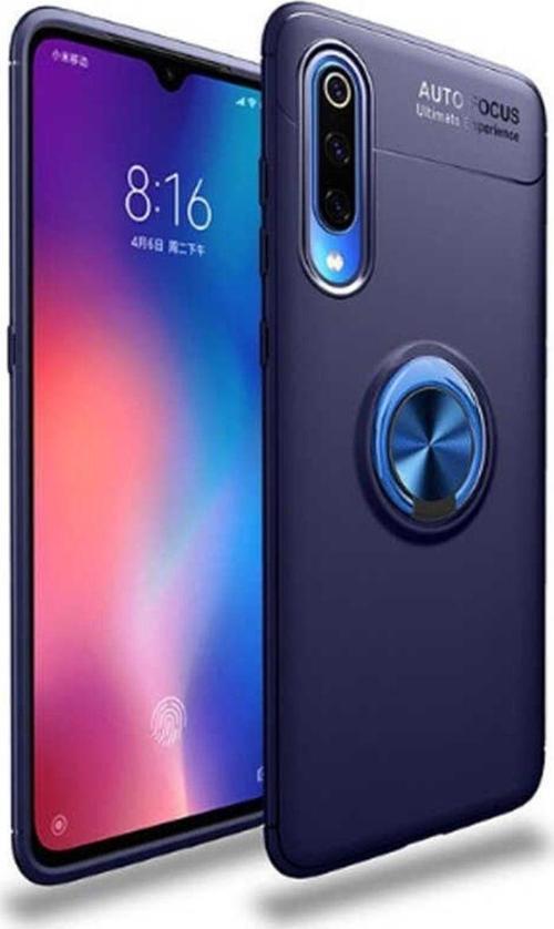 Xiaomi Mi 9 Lite Kılıf Ravel Yüzüklü Standlı Silikon Kapak+ Ekran Koruma + Kablo Koruma