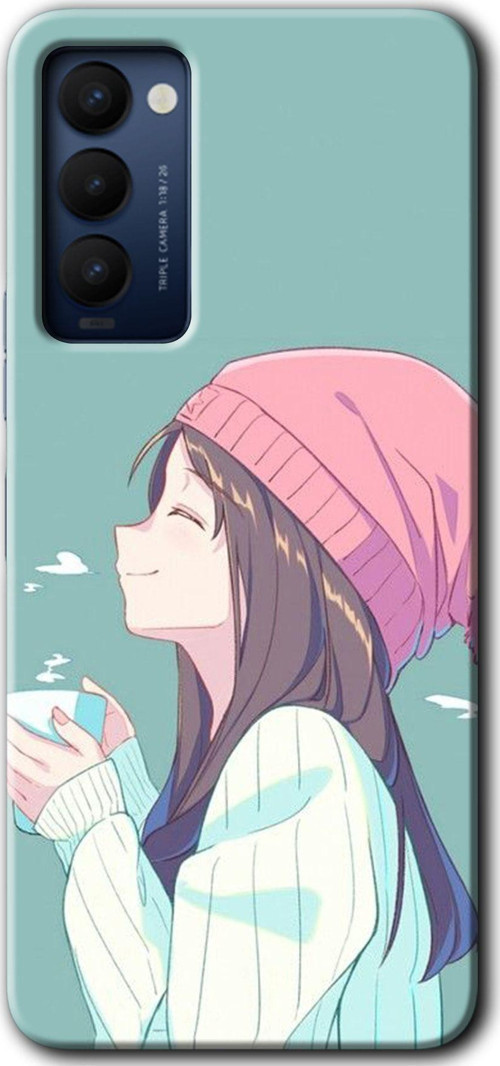 Tecno Camon 18 Kılıf Hd Desen Baskılı Arka Kapak - Happy Girl