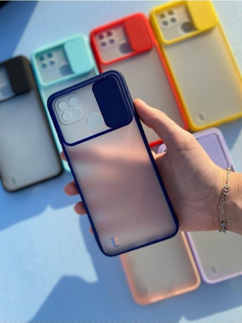 Oppo Realme C21 Uyumlu  Kamera Sürgülü Mika Kılıf