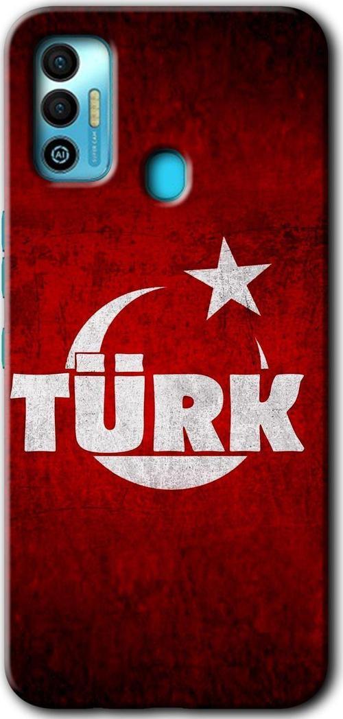 Tecno Tekno Spark 7T Kılıf Hd Desen Baskılı Arka Kapak - Ayyıldız Türk