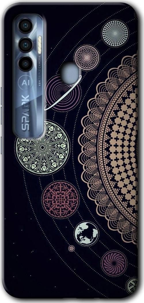 Tecno Tekno Spark 7 Pro Kılıf Hd Desen Baskılı Arka Kapak - Gezegen Döngüsü