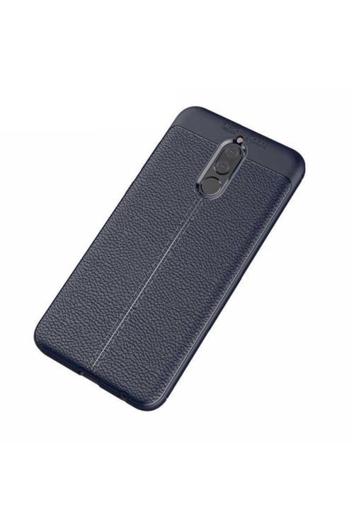 Huawei Mate 10 Lite Için Uyumlu Ultra Koruma Deri Görünümlü Silikon Yüzey Kılıf Niss Kapak