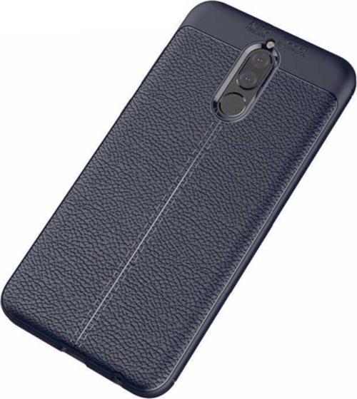 Huawei Mate 10 Lite Için Uyumlu Ultra Koruma Deri Görünümlü Silikon Yüzey Kılıf Niss Kapak