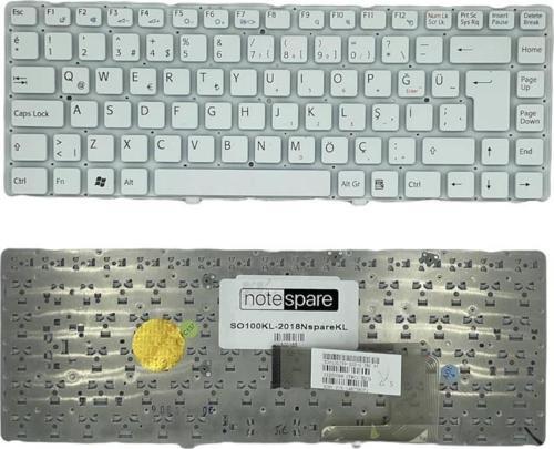 Sony Vaio PCG-7181M, PCG-7182W, PCG-7185M, PCG-7191L Uyumlu Notebook Klavye Beyaz TR