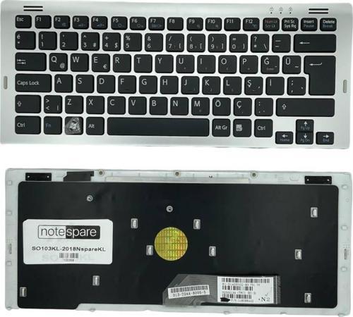 Sony Vaio VGN-SR165N, VGN-SR165NB, VGN-SR190 Uyumlu Notebook Klavye Gümüş Gri TR
