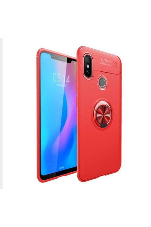 Xiaomi Redmi Note 7 Için Uyumlu Kılıf Dönebilen Yüzüklü Standlı Silikon Kapak