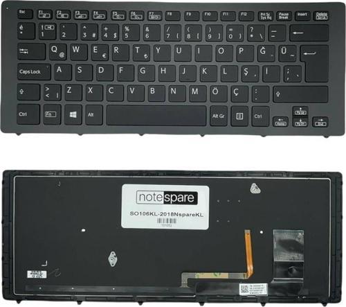 Sony Vaio SVF15N1C4E, SVF15N1C5E, SVF15N1E2E Uyumlu Notebook Klavye Işıklı Siyah TR