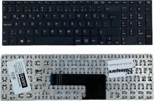 Sony Vaio Fit SVF15, SVF-15, SVF152, SVF153 Uyumlu Notebook Klavye Siyah TR