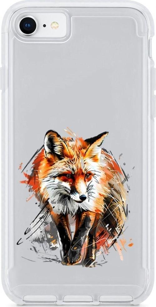 Zeynoiletişim Apple İphone 7 Uyumlu Tilki Bakışı  Desenli Silikon Kılıf