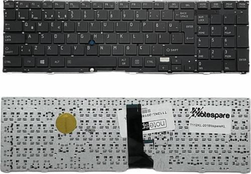 Toshiba Tecra R850-103, R850-10G, R850-10K, R850-10W Uyumlu Notebook Klavye Siyah TR
