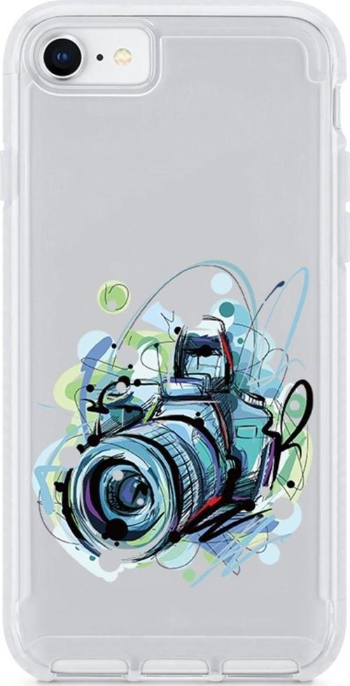 Zeynoiletişim Apple İphone 7 Uyumlu Fotoğraf Kamerası  Desenli Silikon Kılıf