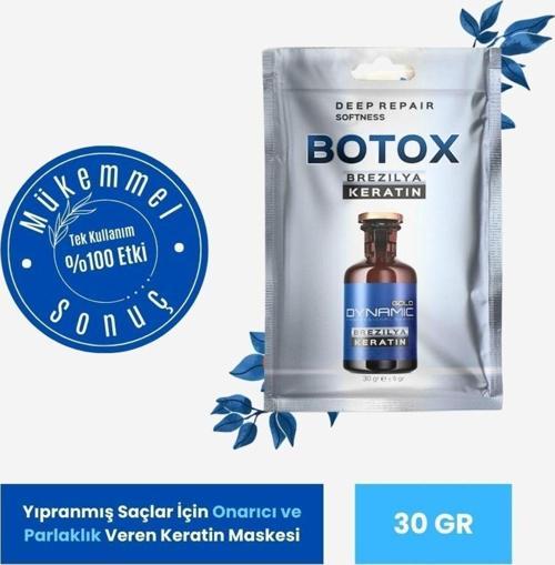 2 Adet Gold Deep Repair Softness Botox - Brezilya Keratin Parlaklık Veren Saç Bakım Maskesi - 30 Gr