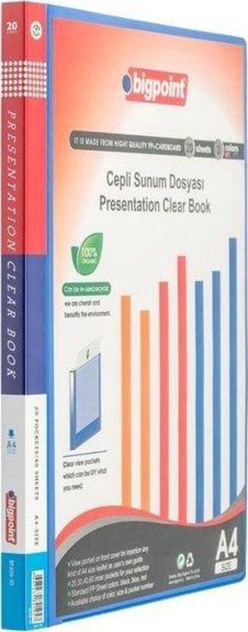 209-35 Sunum Dosyası Cepli 20'li Mavi