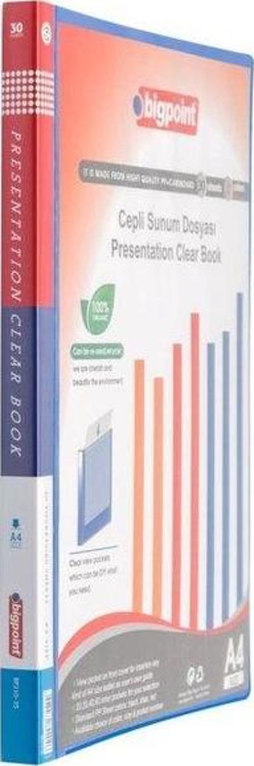 210-35 Sunum Dosyası Cepli 30'lu Mavi