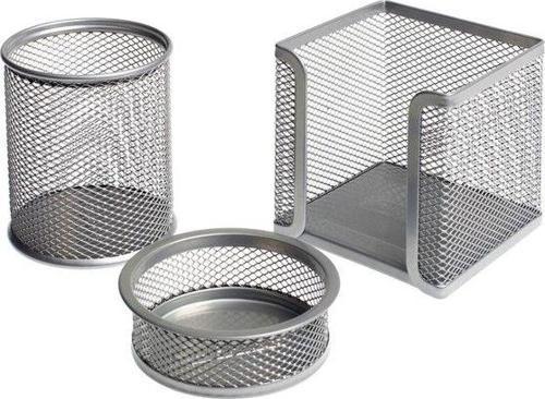 403-11 Metal Perfore 3'lü Set Silver