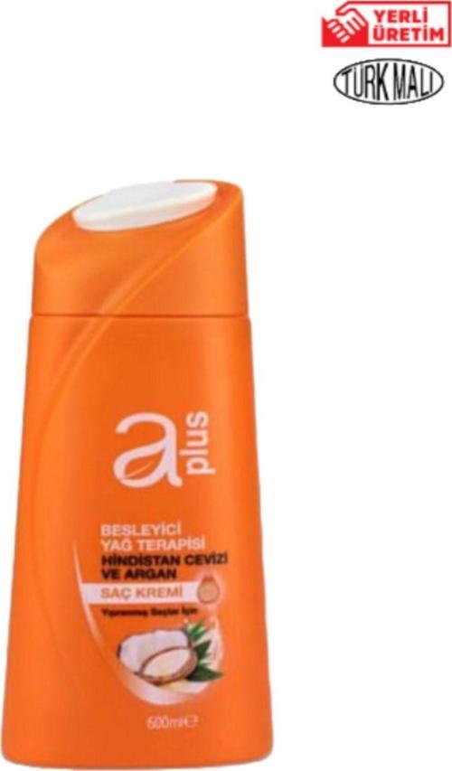 Aplus Saç Kremi 600 Ml Hindistan Cevizi Ve Argan Yıpranmış Saçlar Için