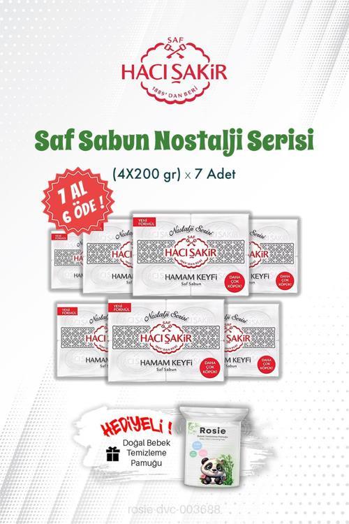 7 AL 6 ÖDE Nostalji Serisi Hamam Keyfi Saf Sabun (4X200) gr ve ROSIE