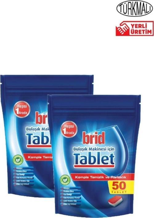 Bulaşık Makinesi Tableti Brid 50 Adet X 2 Adet