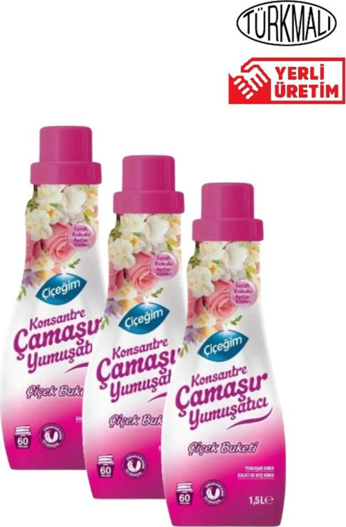 Çamaşır Yumuşatıcısı 1500 Ml X3 Adet Çiçek Buketi
