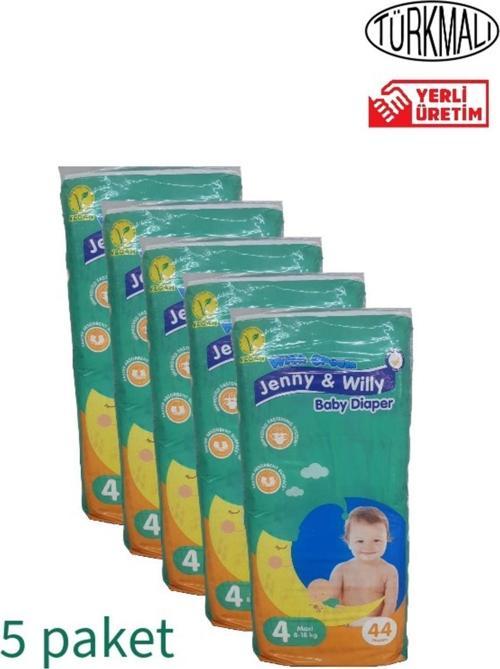 Bebek Bezi Maxi (4 Numara ) 8-18 Kg 5 Li Paket 220 Adet