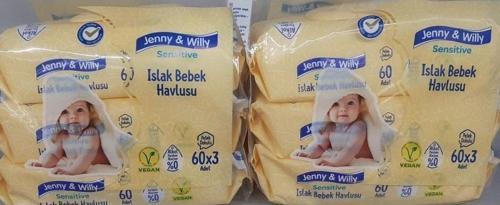 Islak Bebek Havlusu 3*2 (6 Lı) Jenny&Willy
