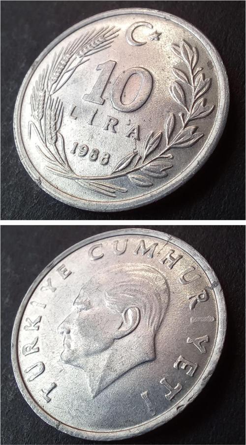 399636817b9a504611 1988 Alüminyum 10lira Çil eski madeni para