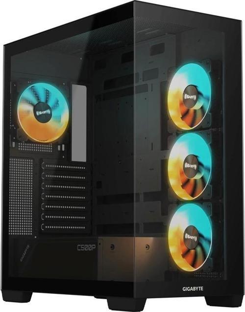 C500 Panoramic Stealth Glass USB 3.0 Type-C Siyah ATX Mid Tower Kasa