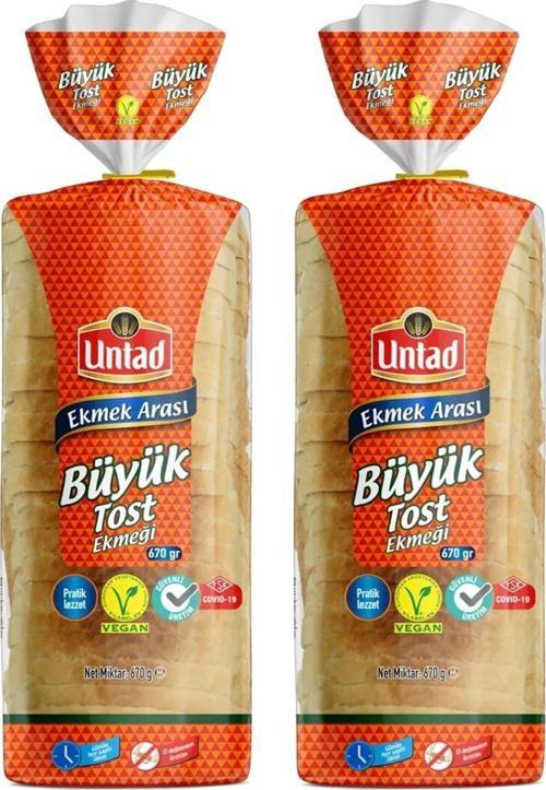 Untad Büyük Tost Ekmeği 670 gr x 2 Adet