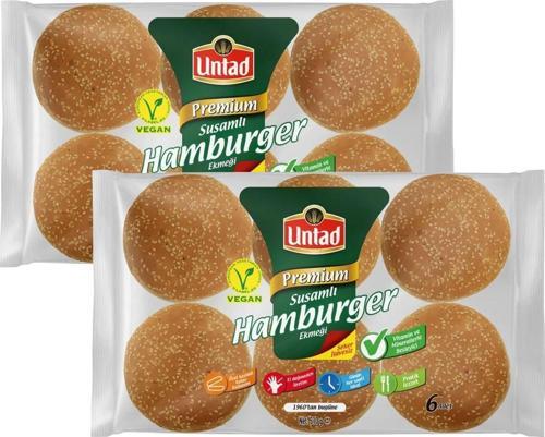 Untad Susamlı Hamburger Ekmeği 6 lı / 510 gr x 2 Paket