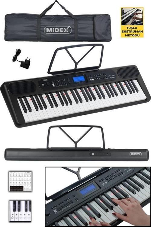 PS-5200BK Pro Org 61 LED Işıklı Tuş Hassasiyetli Bluetooth Midi