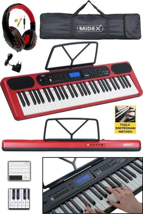 PS-5200RD-H Pro Org 61 LED Işıklı Tuş Hassasiyetli Bluetooth Midi Kulaklık
