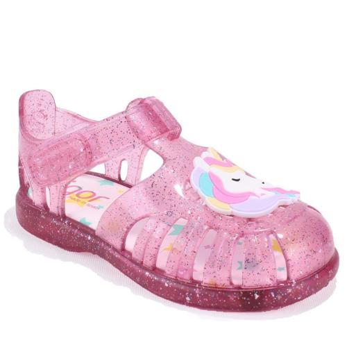 S10341 Tobby Unicornio Fuşya Şeffaf Ortopedik Günlük Kız Çocuk Sandalet