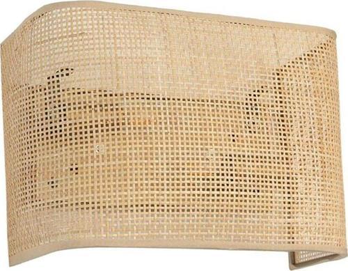Örgülü Rattan Abajurlu Dikdörtgen Aplik