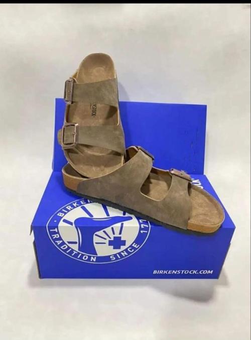 Erkek Terlik Bej Nubuk Tokalı Unisex Günlük Terlik 41