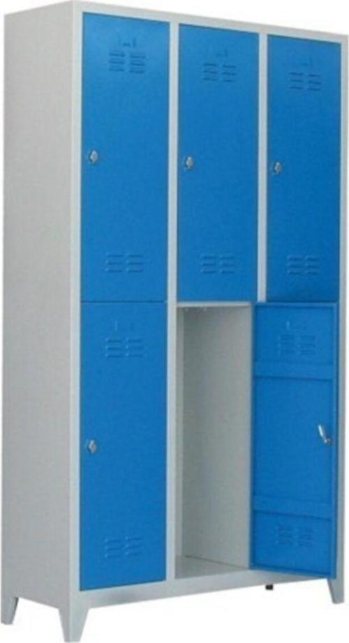 Beyaz 6'lı Soyunma Dolabı 97x200x37 cm