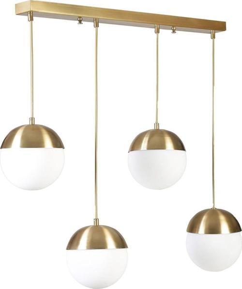Küre 4 Lü Sıralı Eskitme Beyaz Camlı Sarkıt