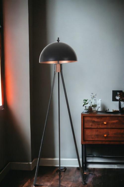 Fısco Tripod Siyah Lambader Büyük Retro Başlıklı
