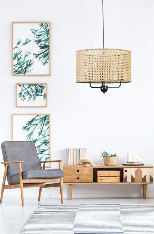 Bermuda 3 Lü Rattan Avize