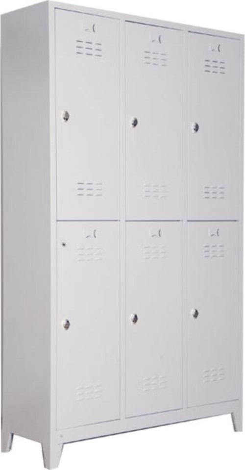 Gri Standart 6'lı Soyunma Dolabı 117x200x40 cm