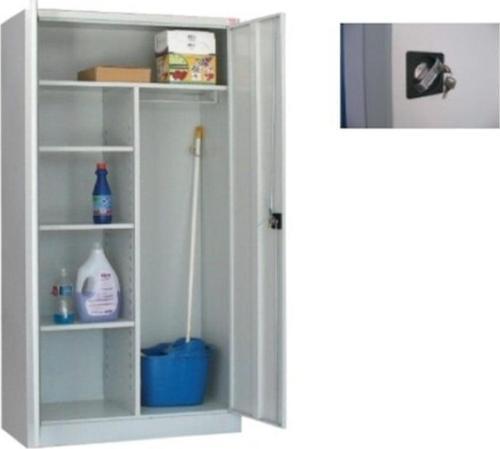 Gri Temizlik Dolabı 92x198x40 cm