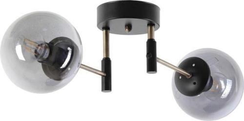 Dolunay 2 Li Siyah Füme Camlı Avize