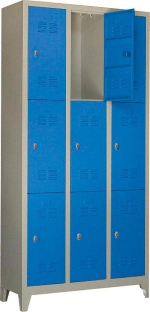Mavi 9'lu Soyunma Dolabı 97x200x37 cm