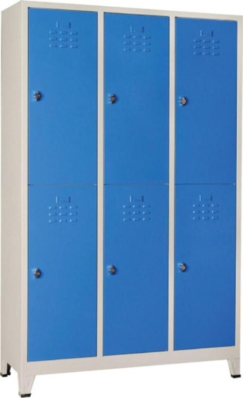 Mavi Standart 6'lı Soyunma Dolabı 117x200x40 cm