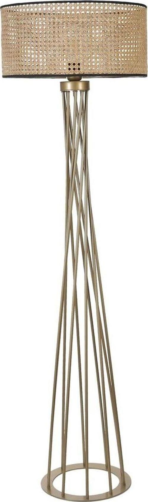 Havin Eskitme Lambader Silindir Rattan Abajurlu