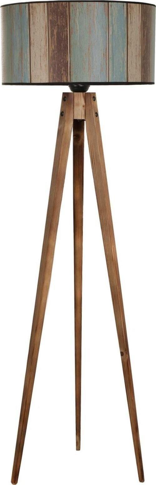 Tripod Lambader Yanık Silindir Renkli Abajurlu