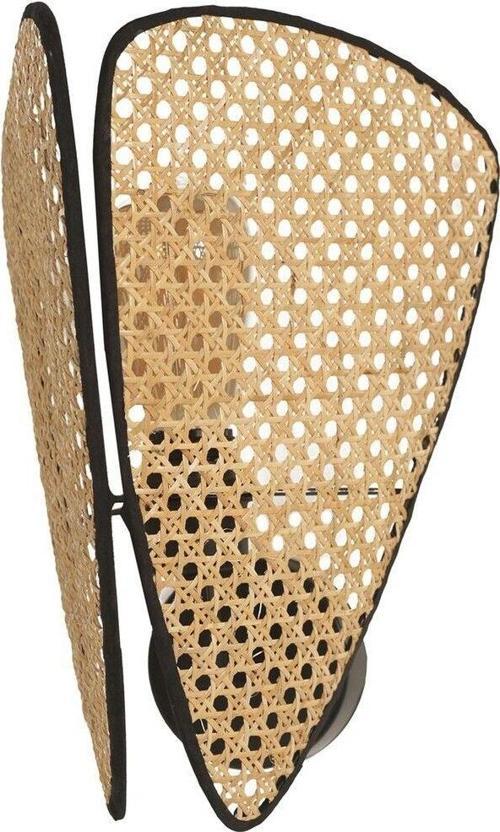 Ege 2 Li Siyah Rattan Aplik