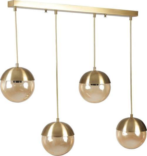 Küre 4 Lü Sıralı Eskitme Bal Camlı Sarkıt