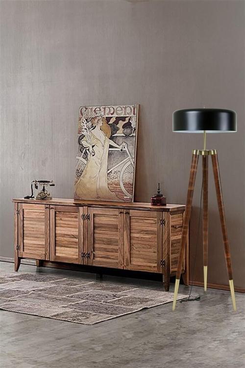 Stil Ceviz Lambader Siyah Büyük Retro 8 Başlıklı