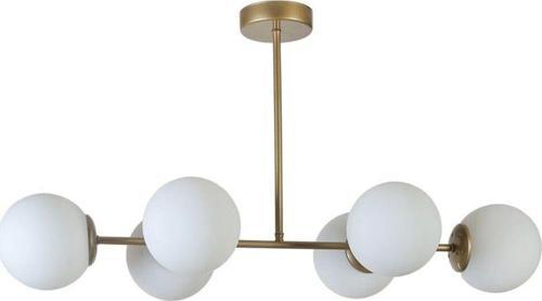 Yeni Favori 6 Lı Eskitme Beyaz Camlı Avize